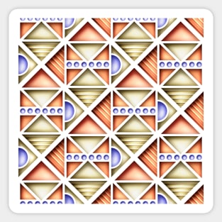 Geometric Pattern, Triangular Motifs Sticker